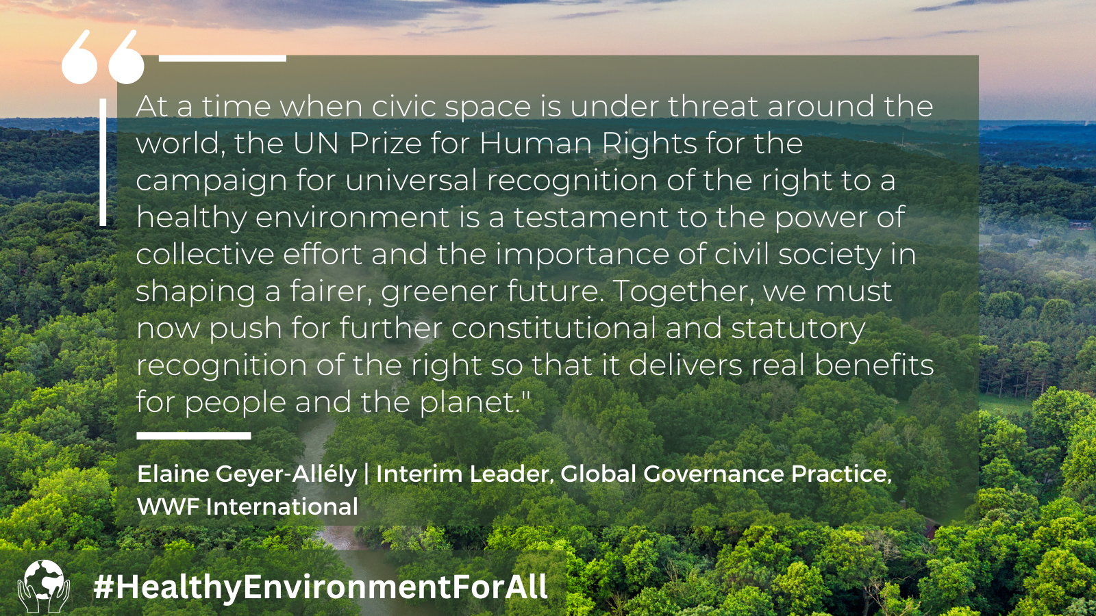 Right to a healthy environment Global Coalition wins UN Human Rights ...