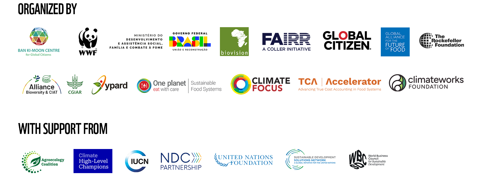 Logos Pre-COP Santos Food event COP30