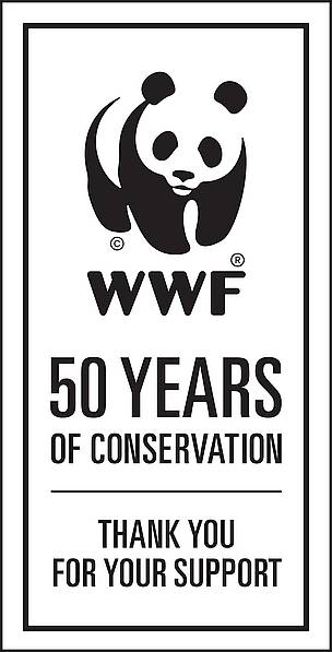 wwf 50th panda logo badge